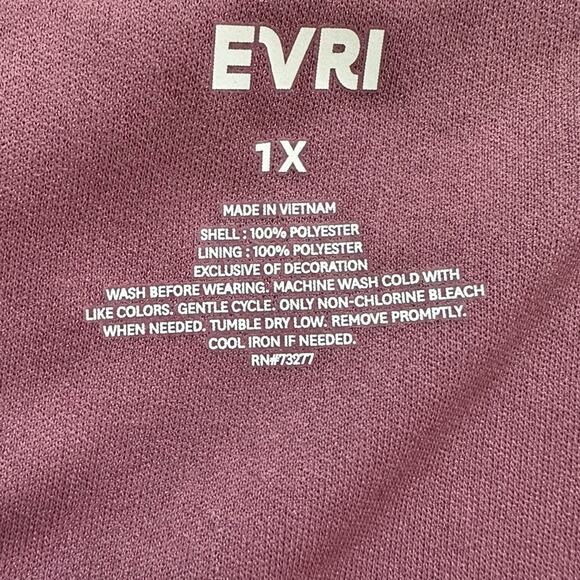 EVRI Dress Woman Lavender White Floral Short Sleeve Knee Length Chiffon Plus 1X - Picture 2 of 11